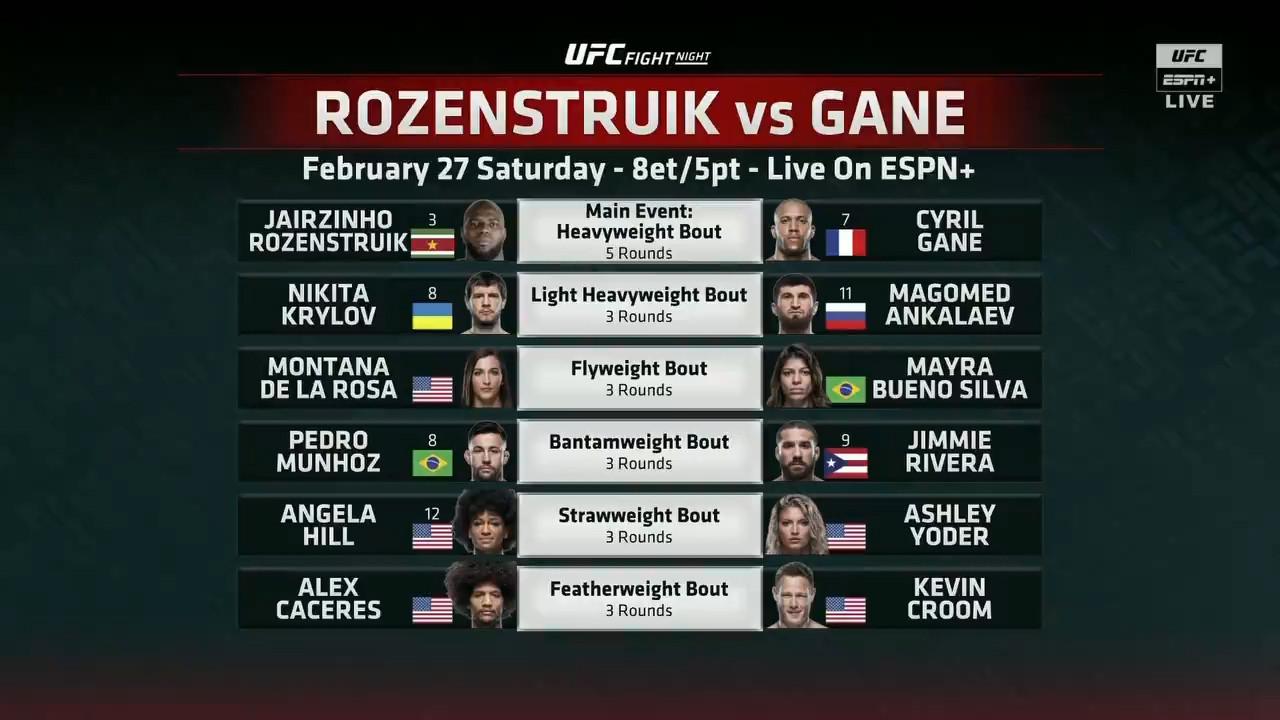 UFC Fight Night 186: Rozenstruik vs. Gane